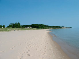 Lots of white sand.