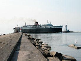 S.S. Badger arriving safely.